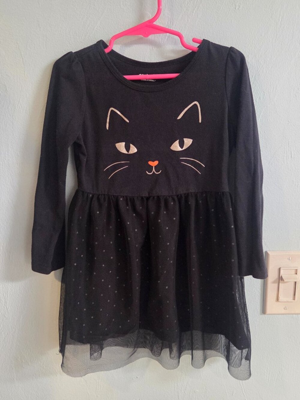 Carter's Black Cat Dress 4T